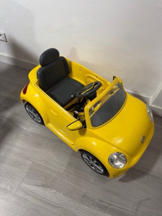 Coche Eléctrico Infantil VW Beetle Amarillo