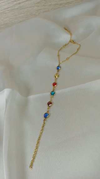 Pulsera de mano chapada en oro 18k