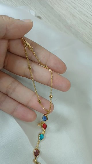 Pulsera de mano chapada en oro 18k
