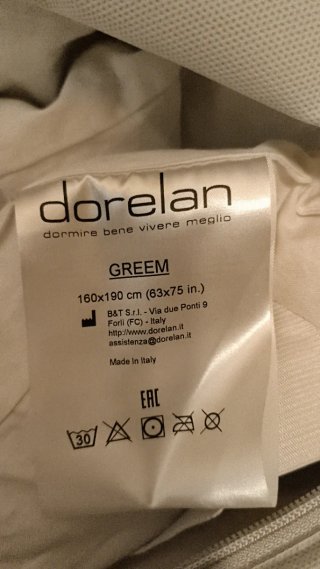 Topper Greem di Dorelan matrimoniale in piuma