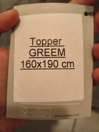 Topper Greem di Dorelan matrimoniale in piuma