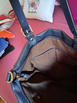 Bolso Shopper de Mujer Azul Marino.
