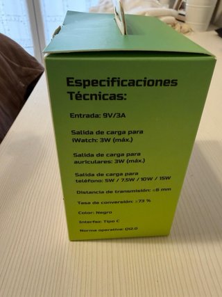 Cargador 3 en 1 Qi2 Negro Friendly