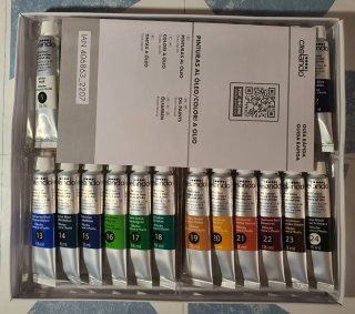 Set de 24 Pinturas al Óleo Crelando 18 ml