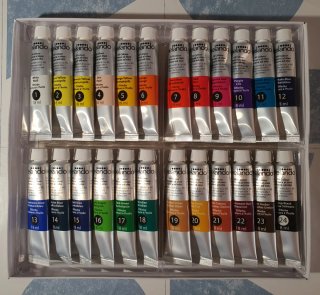 Set de 24 Pinturas al Óleo Crelando 18 ml