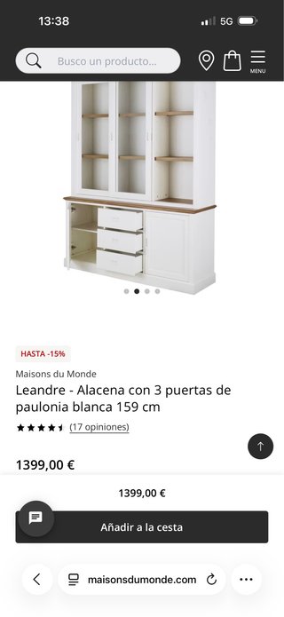 Alacena Blanca 3 Puertas Maisons du Monde