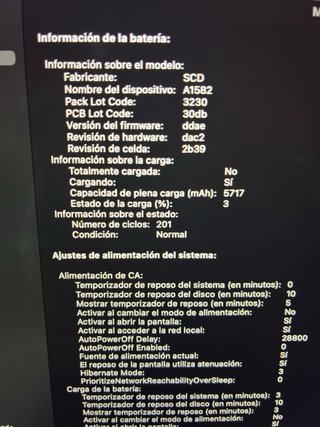 MacBookPro Retina i5 2x2,4GhZ 8GB250GB & CARGADOR