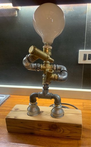 Lampada artigianale design industriale