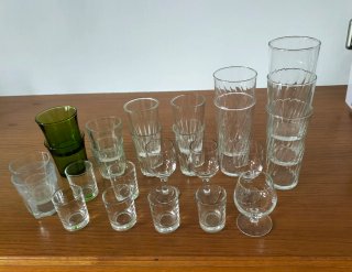 Lote vasos y copas de vidrio
