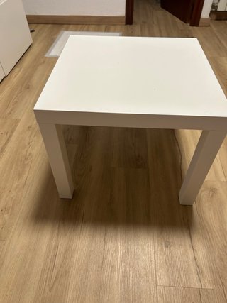 Mesa auxiliar blanca 55x55