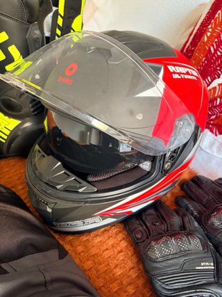 Conjunto Motero Chaqueta, Botas, Casco, Guantes