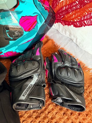 Conjunto Motero Chaqueta, Botas, Casco, Guantes