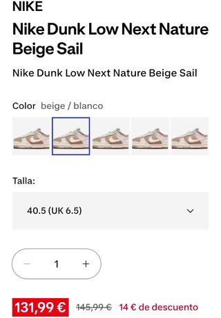 Nike Dunk Low Next nature. -T40.5