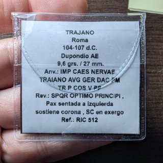 Dupondio Trajano 104-107 d.C.