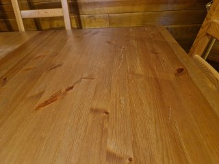 Mesa de comedor extensible de madera + 6 sillas