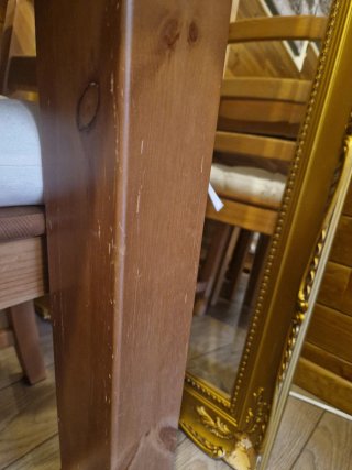 Mesa de comedor extensible de madera + 6 sillas