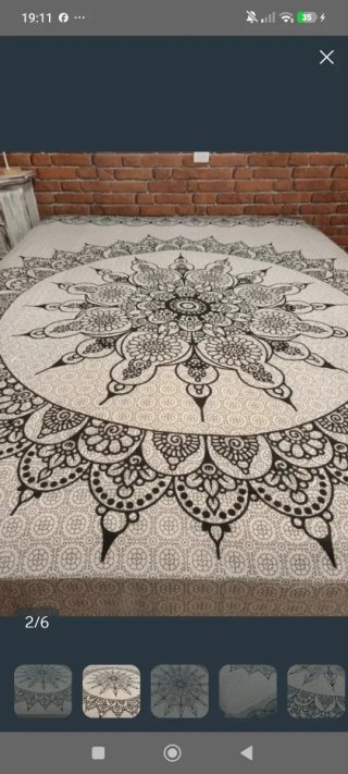2 UNIDADES 15€ TELA MANDALA INDIA ARTESANAL