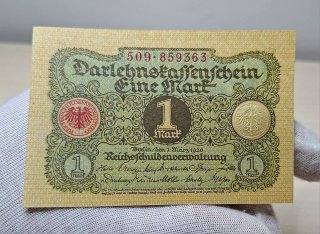 Lote 5 Billetes 1 Marko 1920 República de Weimar