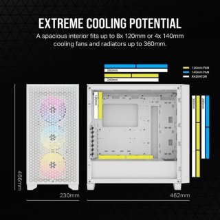 Torre PC Corsair 3000D RGB Airflow Blanca