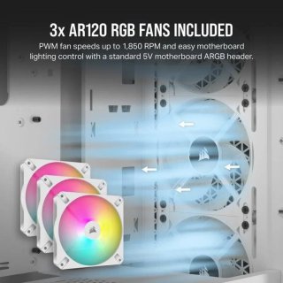 Torre PC Corsair 3000D RGB Airflow Blanca
