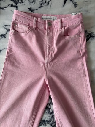Pantalón Campana Rosa Stradivarius Talla 36