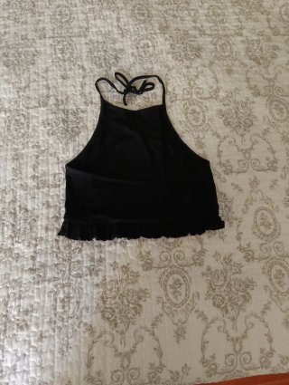 Top halter negro talla XS/S