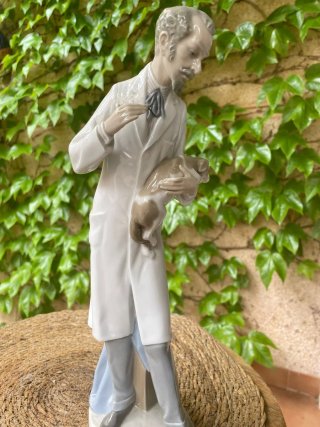 Figura Lladró Antigua Veterinario Perro