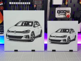 Placa echa en 3D decoracion