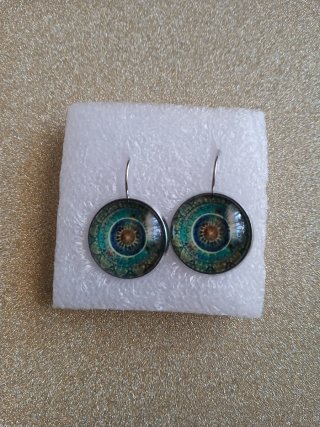 Lote 4 pendientes tonos verdes