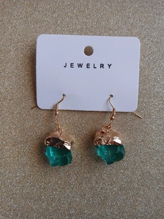 Lote 4 pendientes tonos verdes