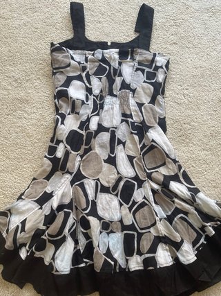 Vestido T.40 Negro Multicolor