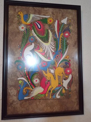 Cuadro antiguo pintado a mano