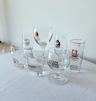 Set di 7 bicchieri da pub e collezione