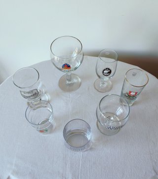 Set di 7 bicchieri da pub e collezione