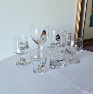 Set di 7 bicchieri da pub e collezione