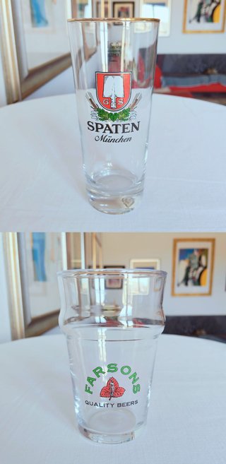 Set di 7 bicchieri da pub e collezione
