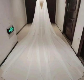 Capa de novia tul blanco