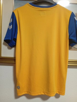 Camiseta Hummel Fútbol Naranja y Azul talla 140