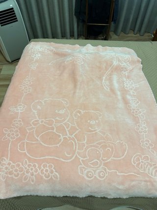 Cobertor suave rosa bebé/niño