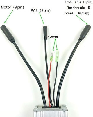 Controlador Brushless E-Bike DC36V/48V 8A
