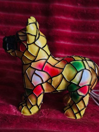 Lámpara de mesa Led. Cachorro.  Mosaico. Nuevo.
