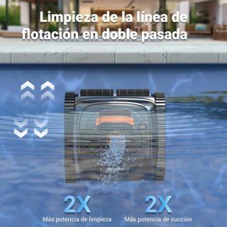 Robot Pulitore Fondo Piscine Nero/Arancione