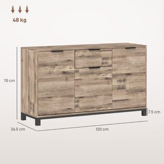 Aparador buffet de estilo industrial con cajón y 3