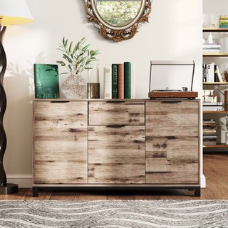 Aparador buffet de estilo industrial con cajón y 3