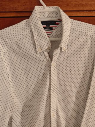 Camisa Tommy Hilfiger Blanca Estampada