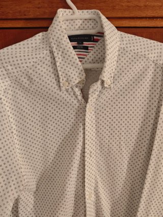 Camisa Tommy Hilfiger Blanca Estampada