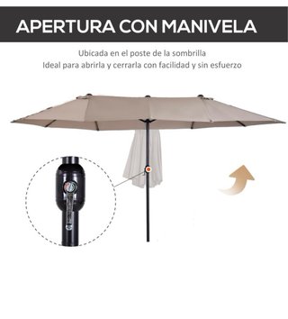 Sombrilla Beige y Negra