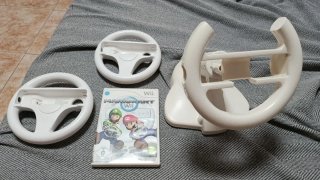Juego Mario Kart Wii+2 Volantes+Volante con base