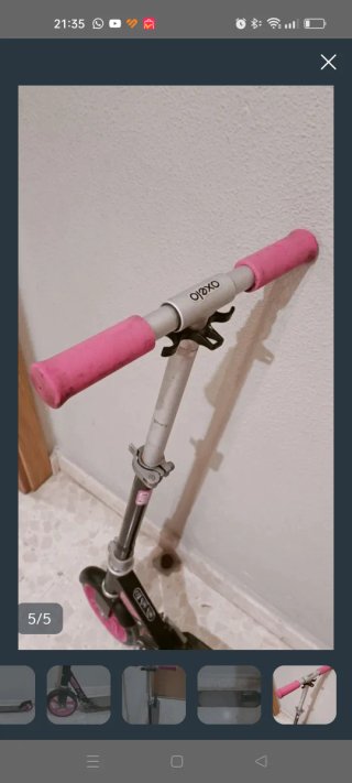 Patinete niña Oxelo rosa