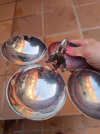 Recipiente 4 cuencos aperitivos o decoración